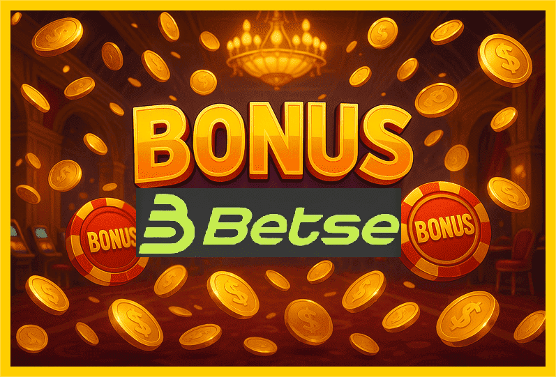 Imagem promovendo bônus BETSE com recompensas imperdíveis.